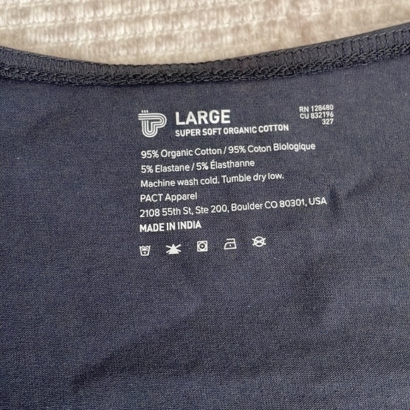 NWOT pact Cotton Wrap Cool Grey Dress | L - Picture 4 of 4